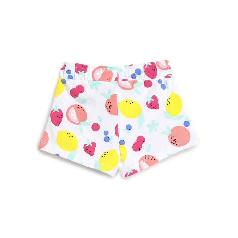 Girls White Printed Shorts image number 1